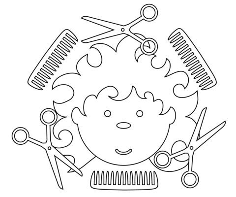 Hair salon coloring page free printable coloring pages