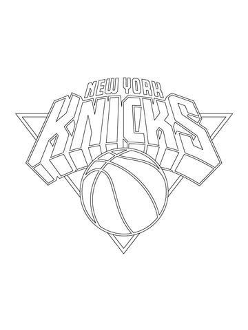 New york knicks logo coloring page free printable coloring pages