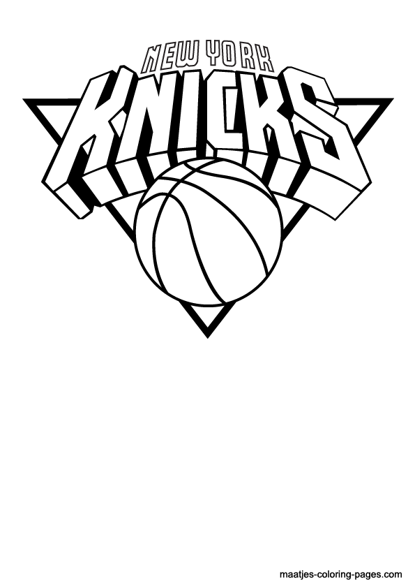 Nba new york knicks logo coloring pages