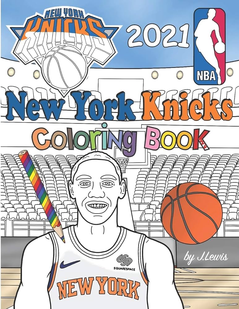 New york knicks coloring book basketball activity book for kids adults lewis joel books