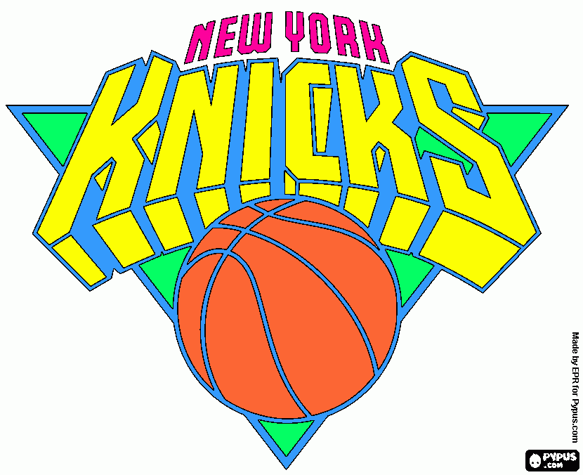 New york knick coloring page printable new york knick