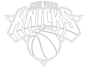 New york knicks logo coloring page