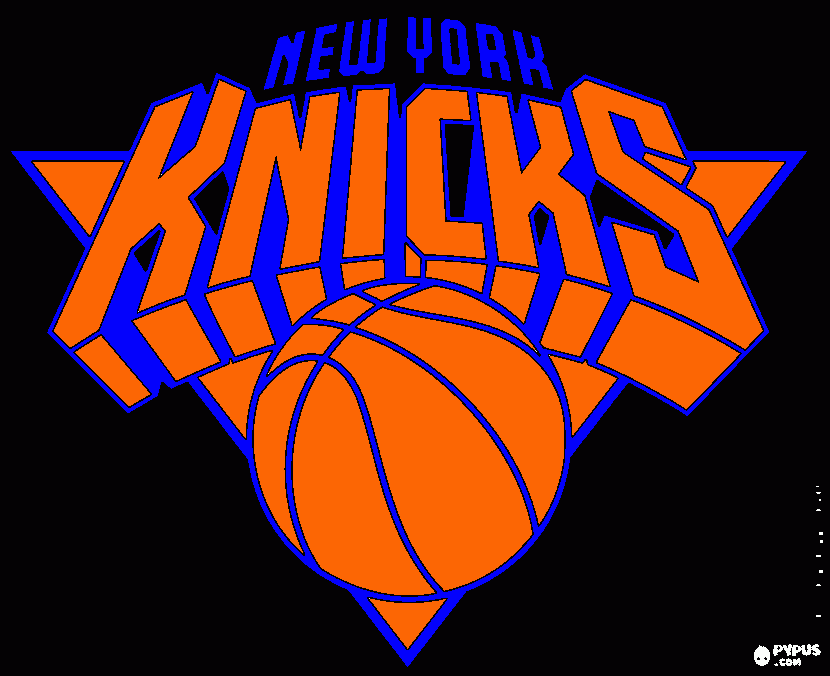 Knicks logo coloring page printable knicks logo