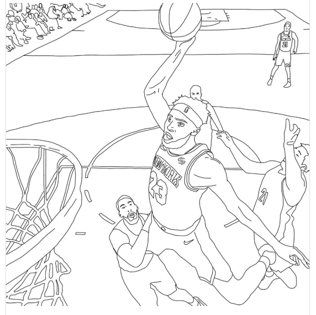 Knicks jr knicks coloring pages garden of dreams foundation