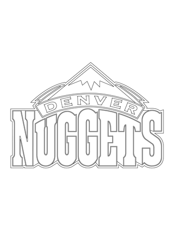 Denver nuggets logo coloring page free printable coloring pages