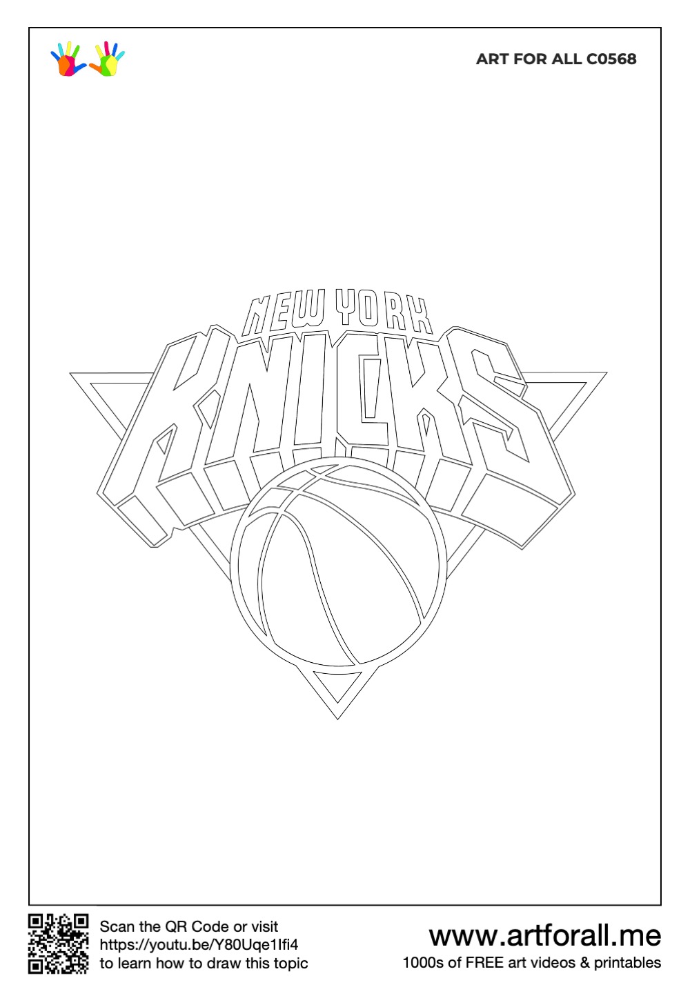 How to draw the new york knicks logo nba team