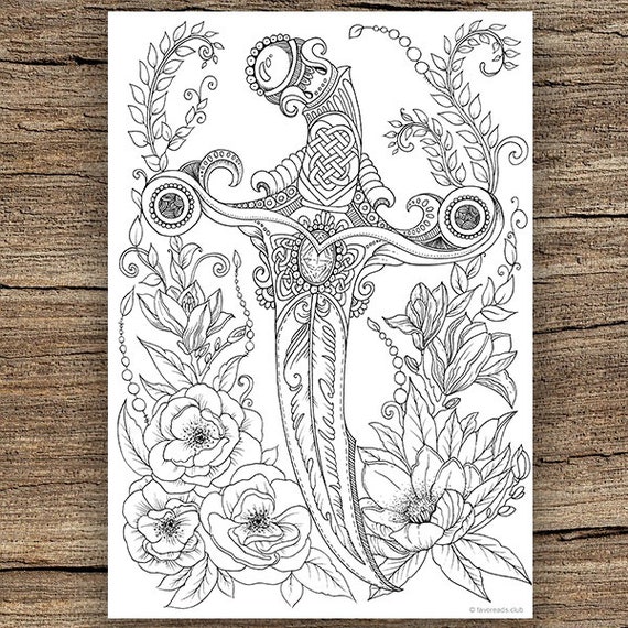 Knife printable adult coloring page from favoreads coloring book pages for adults and kids coloring sheets coloring designs