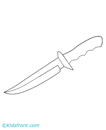 Knife coloring pages printable