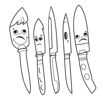 Knives coloring book png transparent images free download vector files