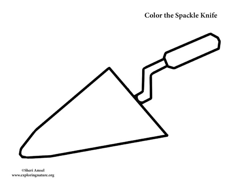 Spackle knife coloring page