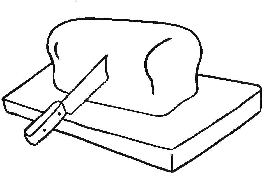Online coloring pages coloring page cutting bread knife coloring books for children