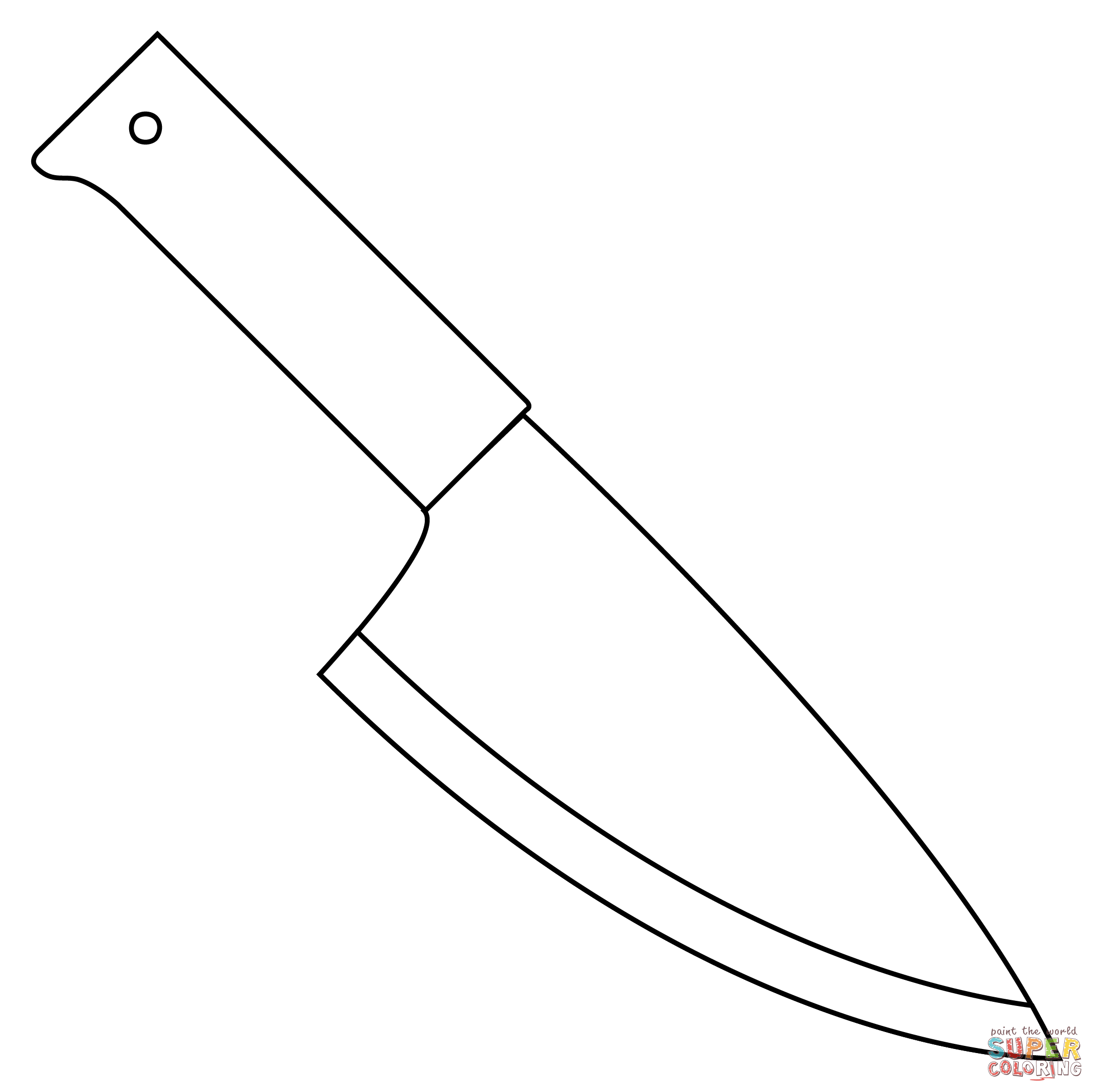 Kitchen knife coloring page free printable coloring pages