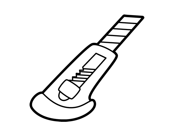 Utility knife coloring page