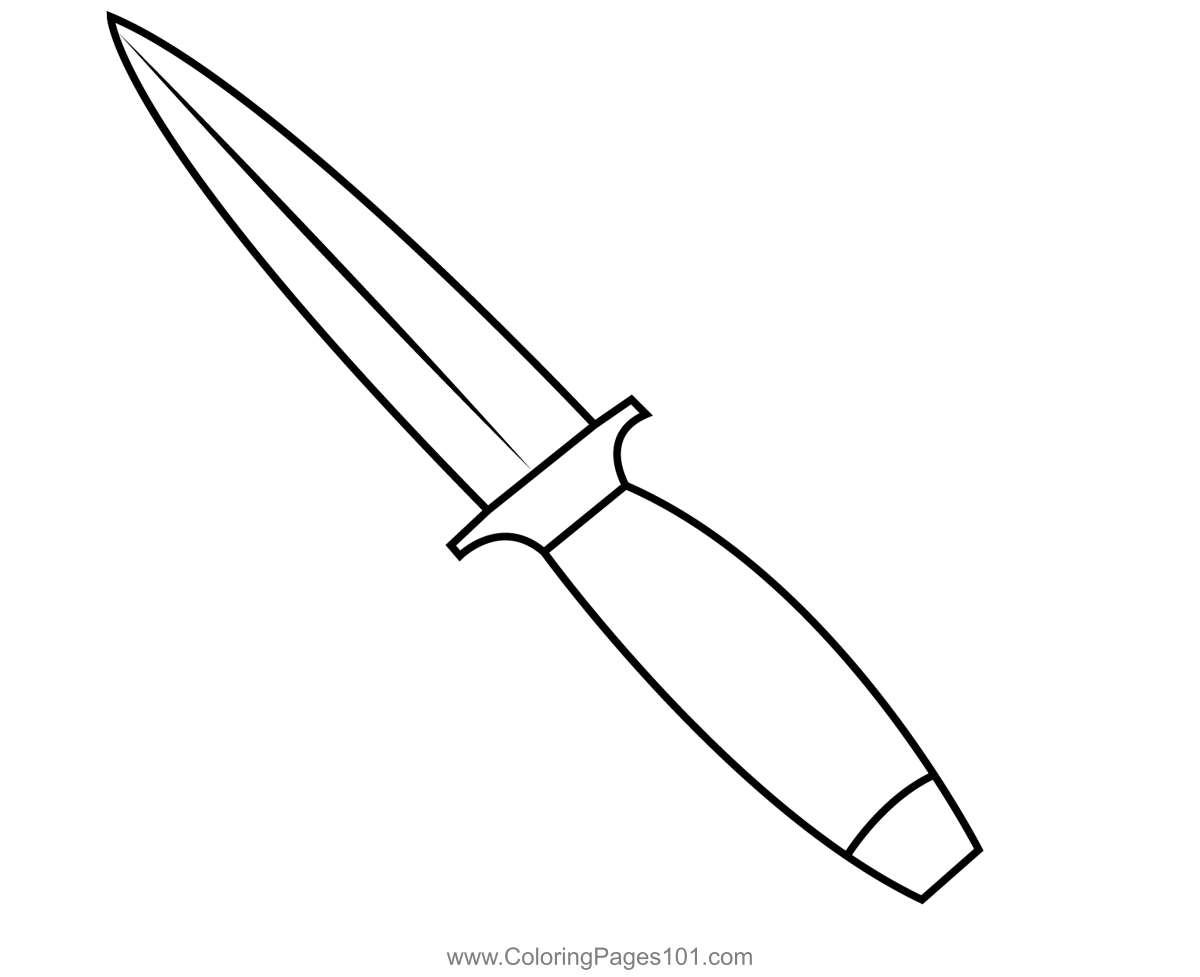 Wooden knife coloring page coloring pages everyday objects wooden knife