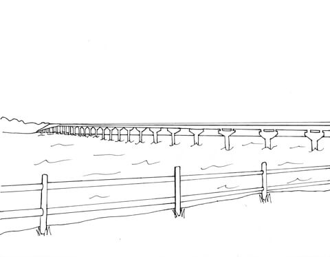 Tennessee river bridge at colbert ferry coloring page free printable coloring pages