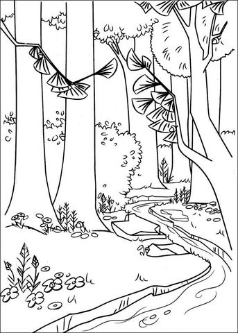 A river in the forest coloring page from open season category select from printable crafts ofâ forest coloring pages turtle coloring pages coloring pages