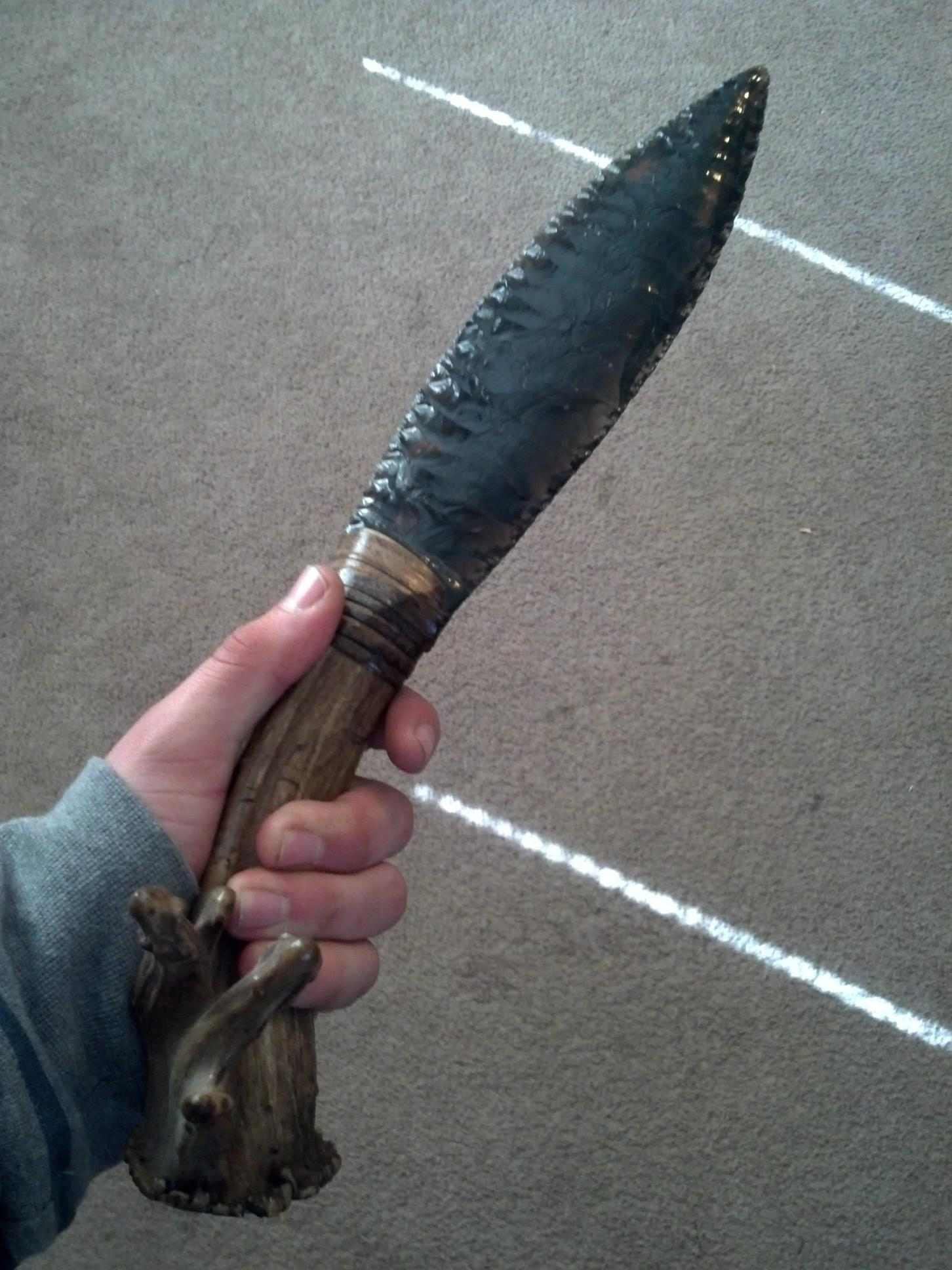 This is a genuine obsidianantler knife owned by a navajo friend of mine rknives