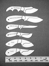 Custom knife patterns drawings layouts styles profiles