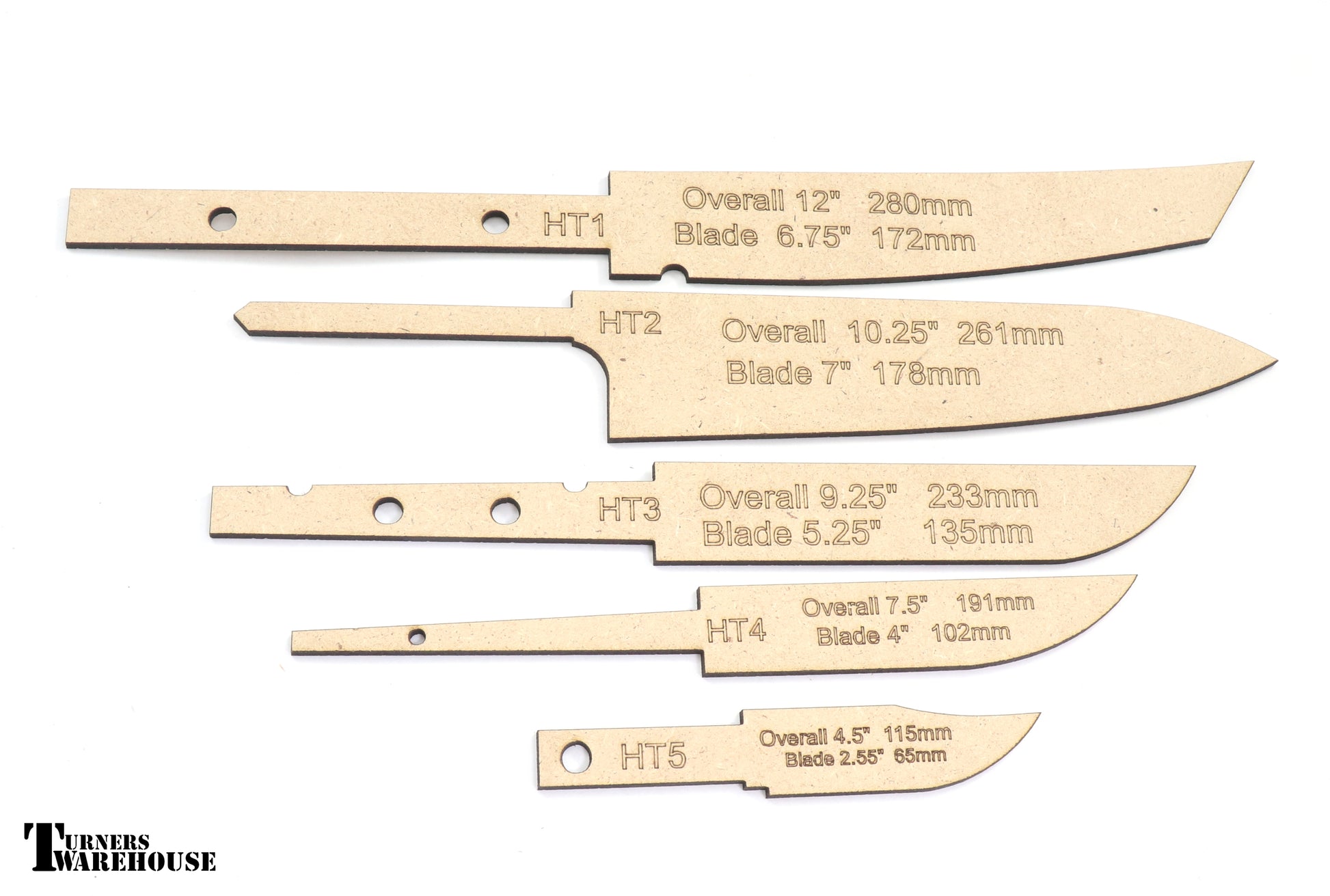 Knife templates â turners warehouse