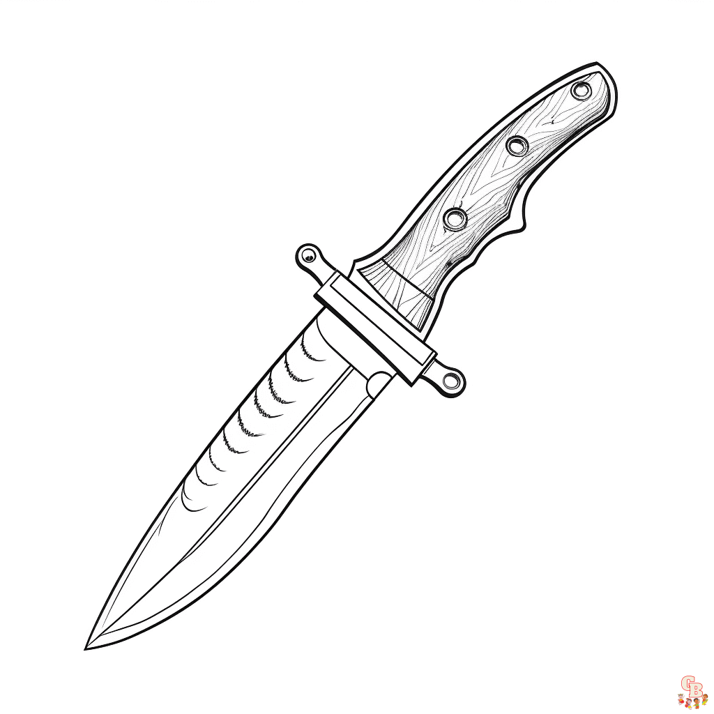 Printable knife coloring pages free for kids and adults