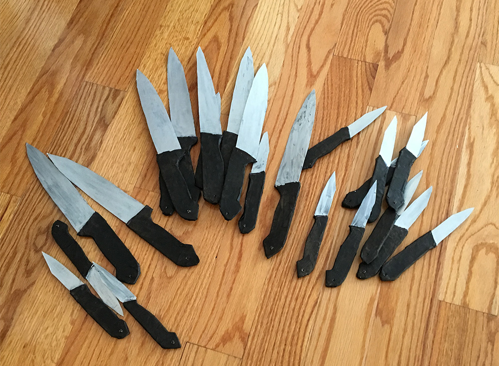 Cheap and easy diy knife props manning makes stuff