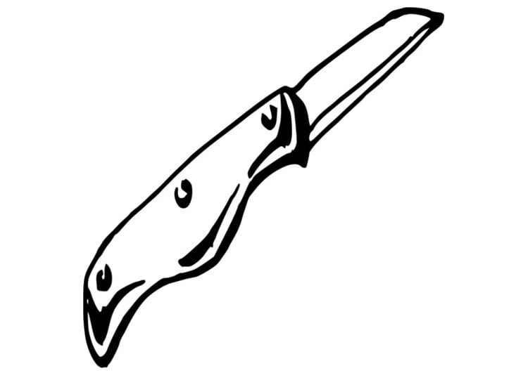 Coloring page knife