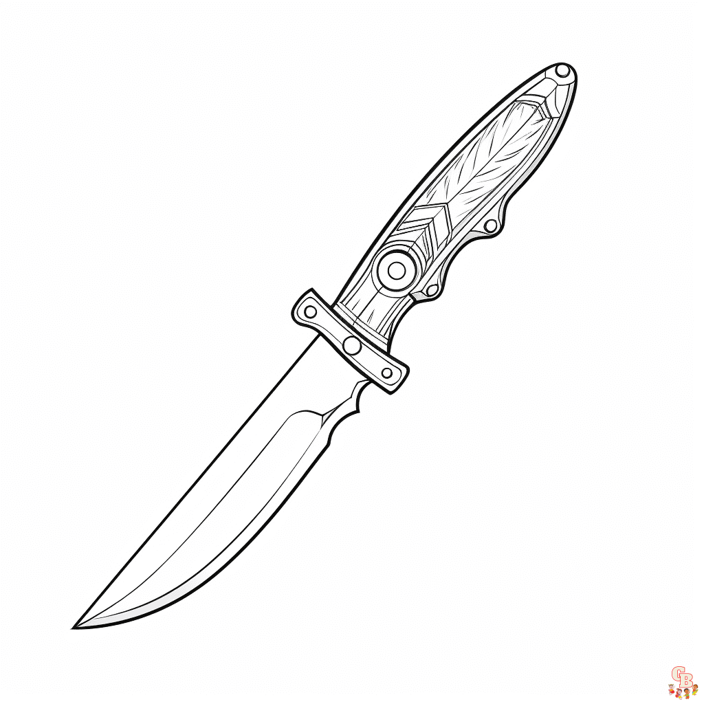 Printable knife coloring pages free for kids and adults