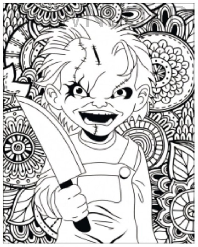 Knife coloring page