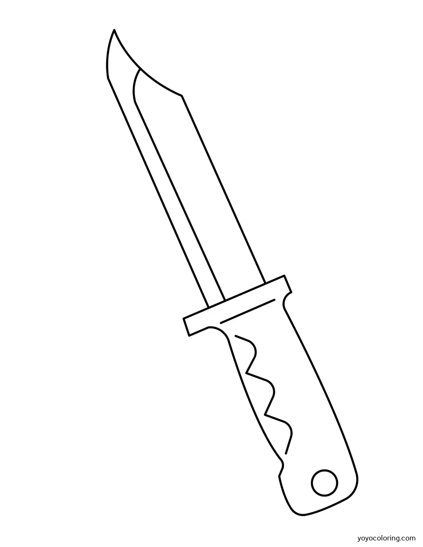 Knife coloring pages á printable painting template