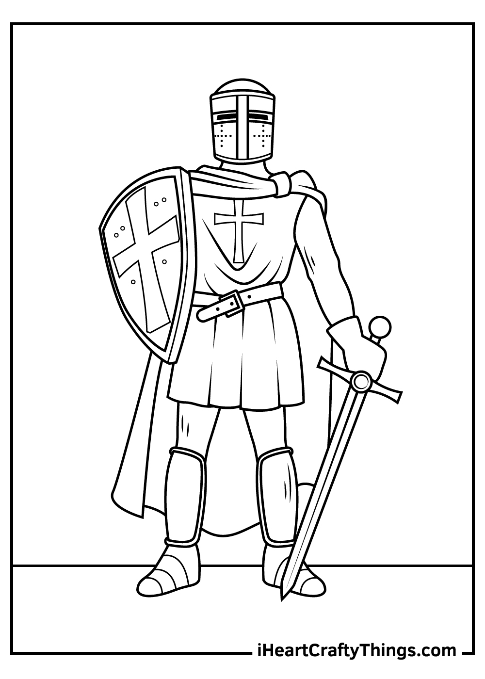 Knight coloring pages free printables