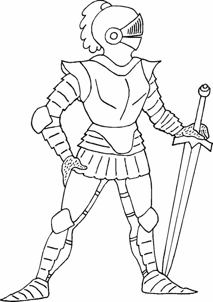 Knight coloring pages for kids