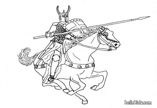 Knight coloring pages