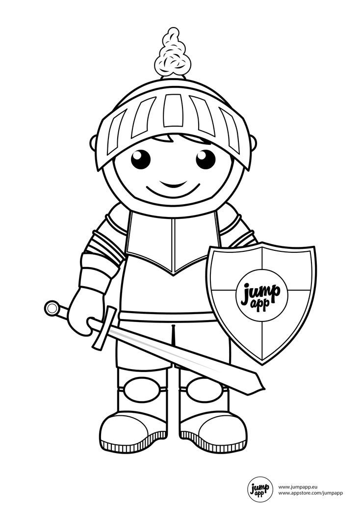 Free knight coloring pages to print