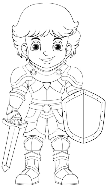 Knight coloring vectors illustrations for free download