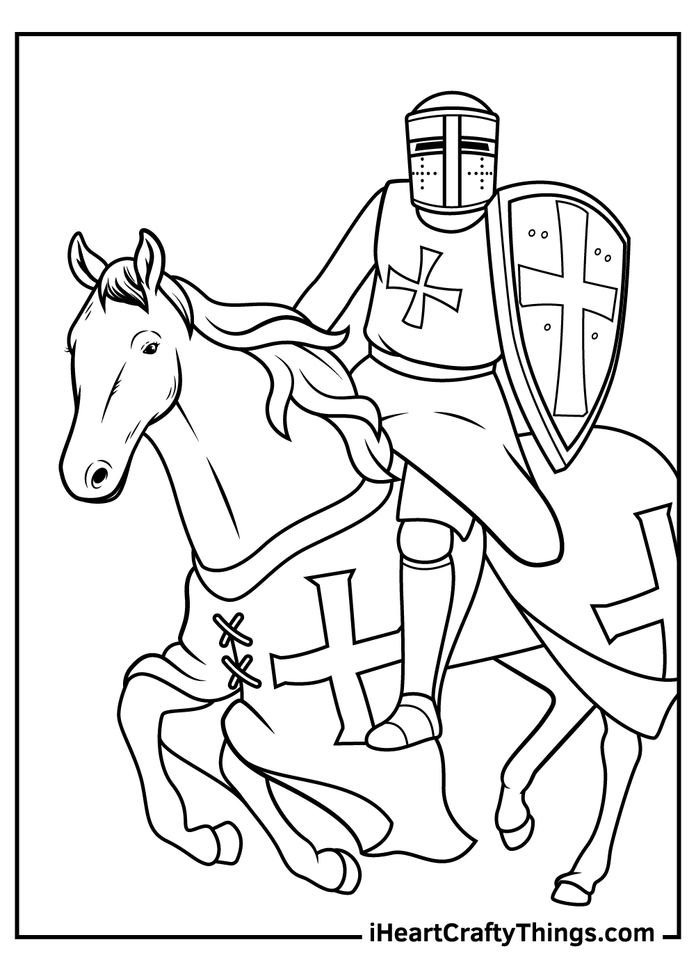 Knight coloring pages free printables