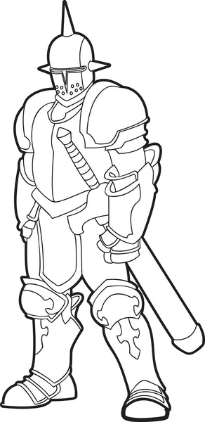 Printable knight coloring page for kids â