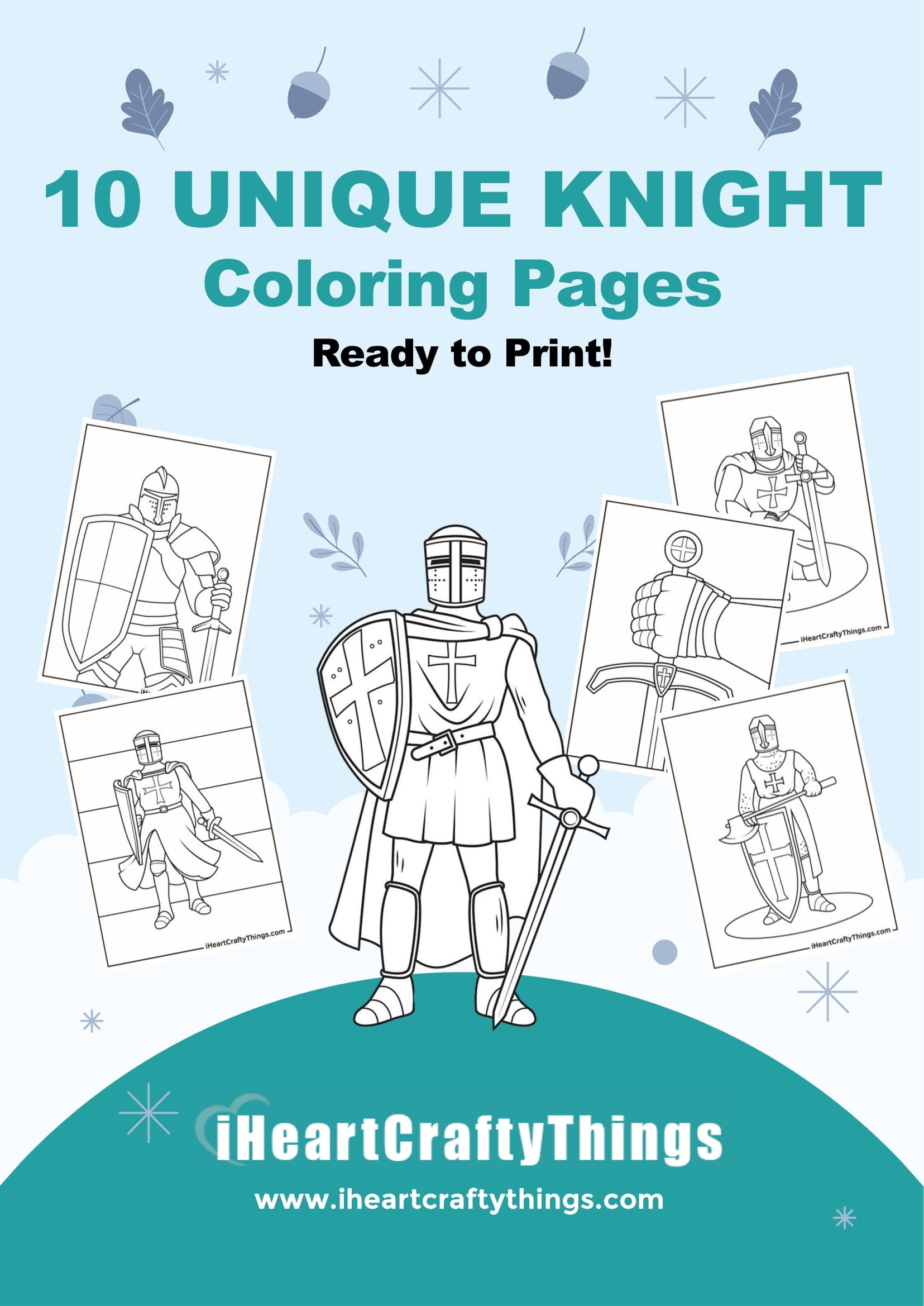 Knight coloring pages â i heart crafty things