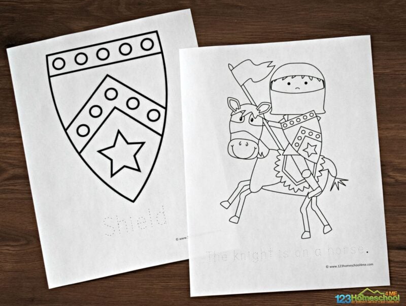 Ð castle and knight coloring pages