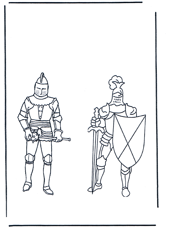 Coloring pages knights