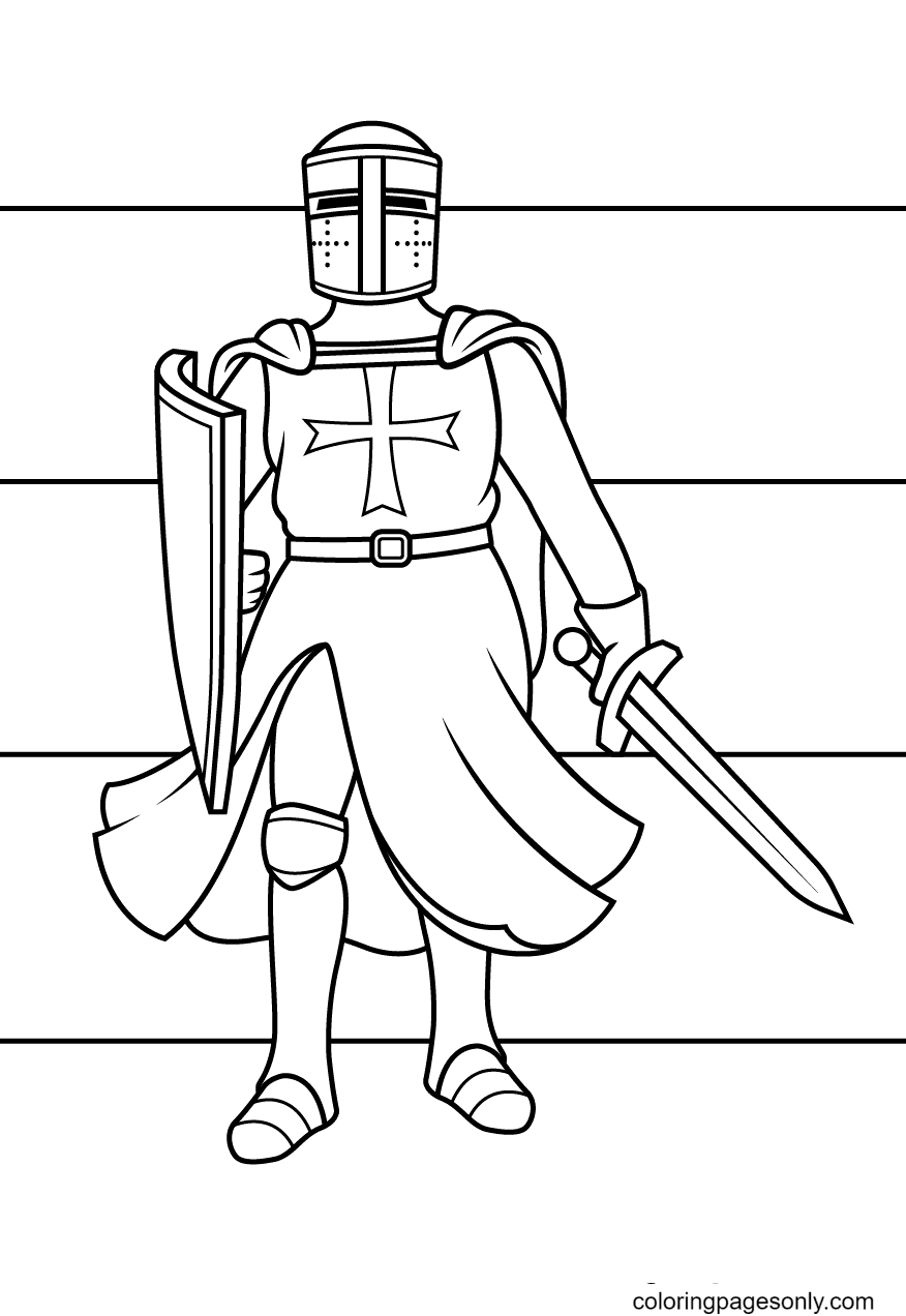 Knight coloring pages printable for free download