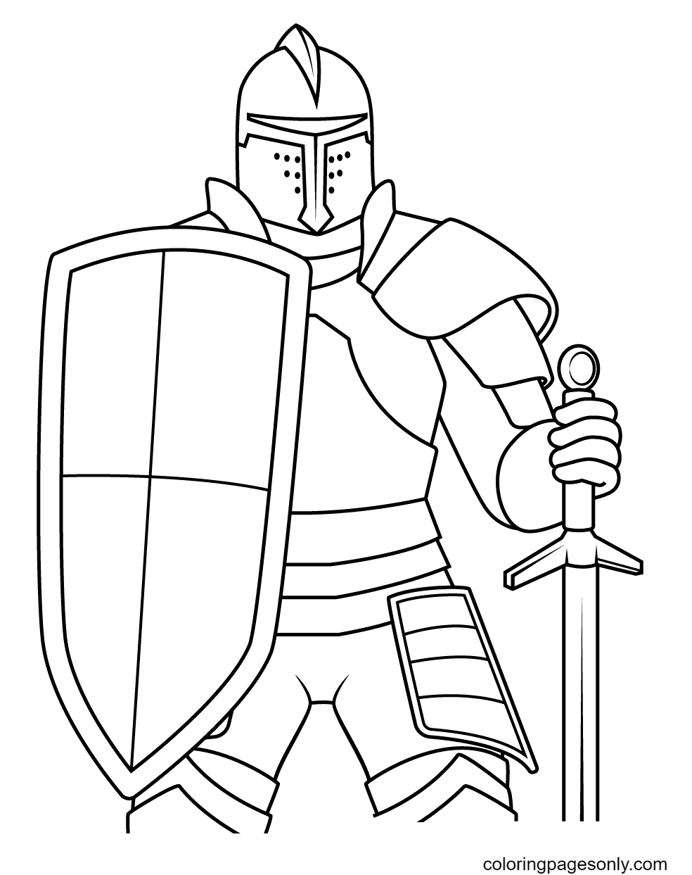 Knight coloring pages printable for free download