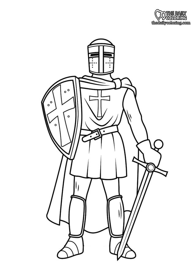 Knight coloring pages rfreecoloringpages