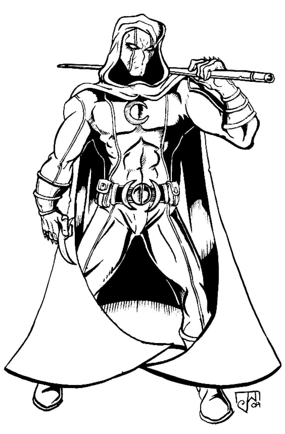 Moon knight coloring pages