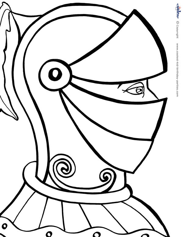 Printable knight coloring page