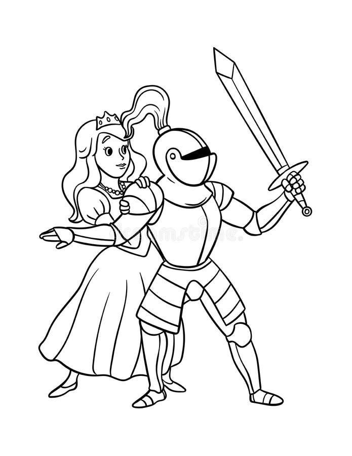 Knight coloring page stock illustrations â knight coloring page stock illustrations vectors clipart