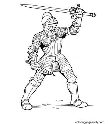 Knight coloring pages