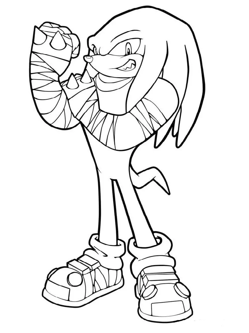 Knuckles the echidna malvorlagen