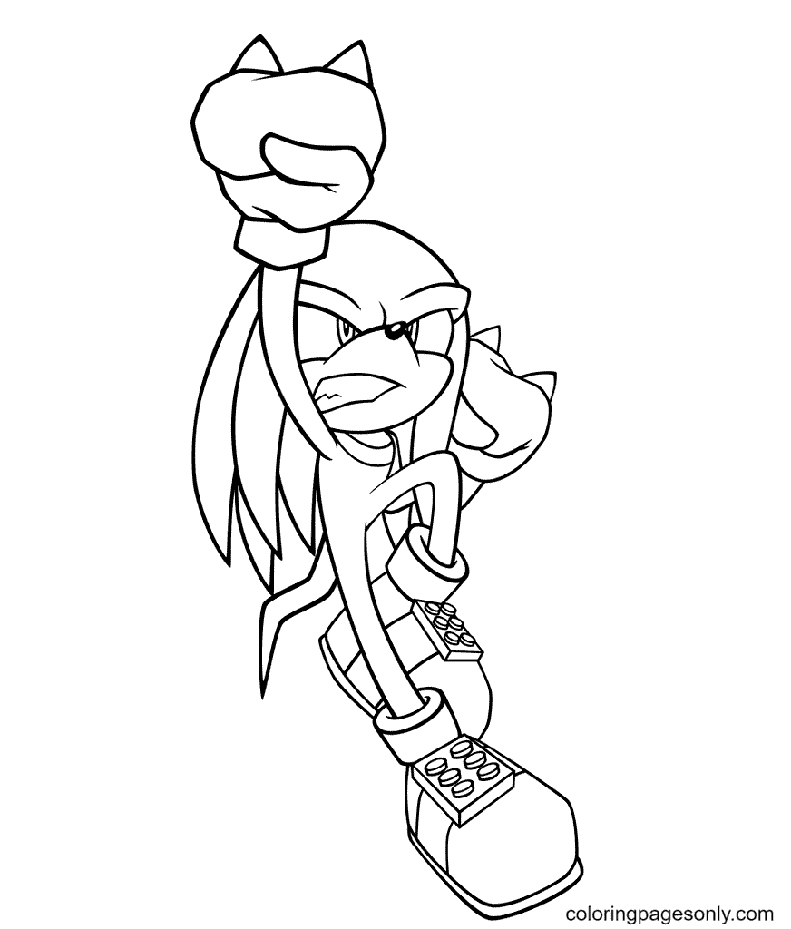 Knuckles coloring pages