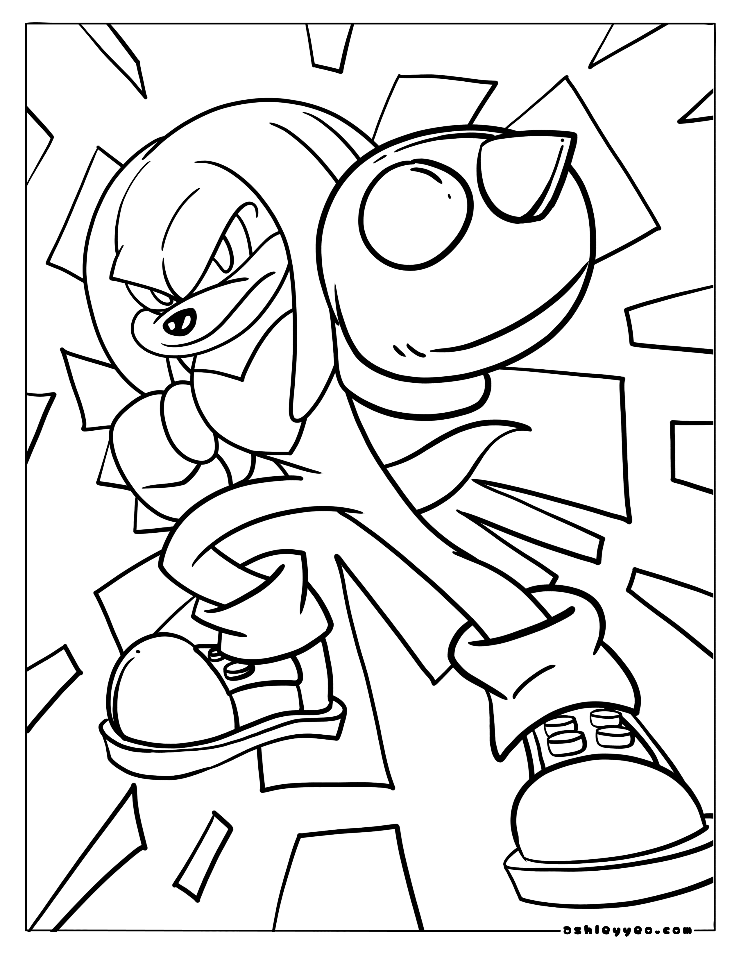 Free sonic coloring pages for kids