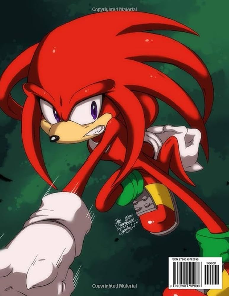 Knuckles the echidna loring book easy and by alice dante